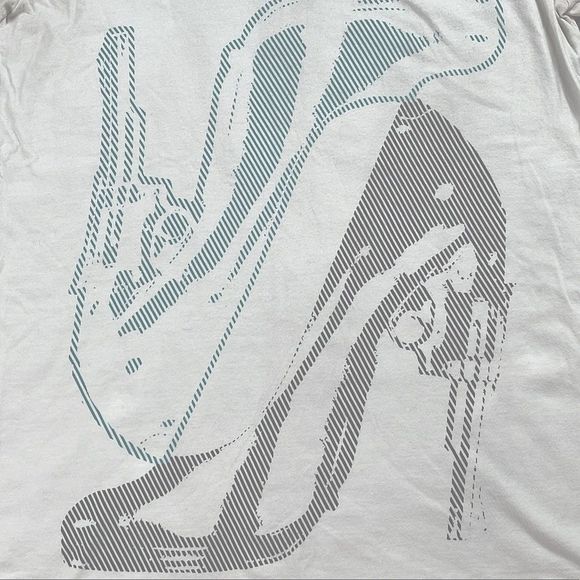 Intersection size small white shirt with shoes, gun heels, short sleeves, Vneck - Picture 2 of 6